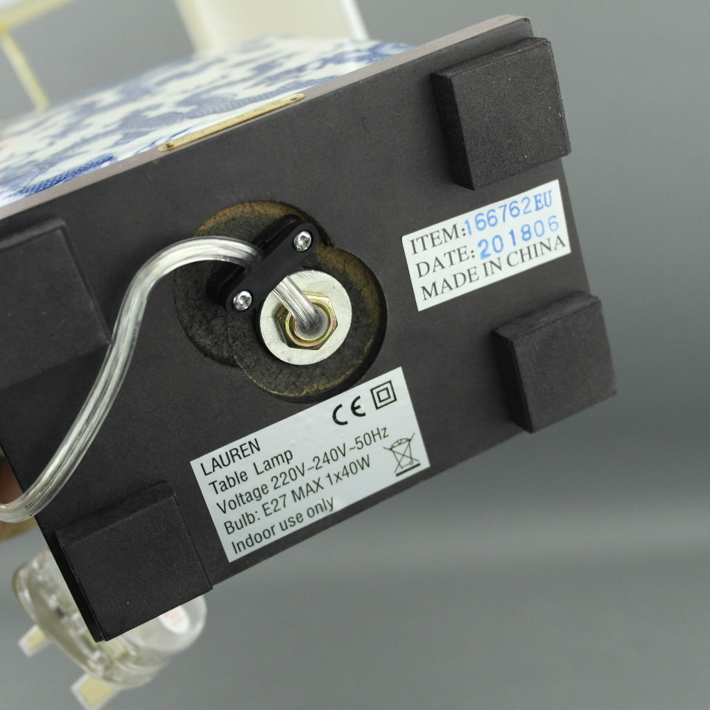 Ralph Lauren Chinese Porcelain Dragon Blue & White Meredith Table Lamp