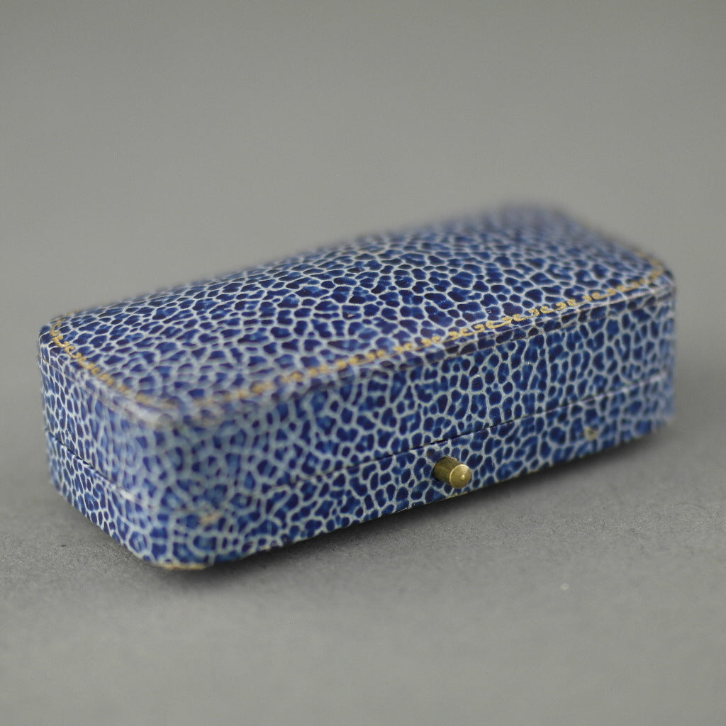 Caja azul antigua para tachuelas de vestir Imperio Británico Manchester WB Pidduck &amp; Son