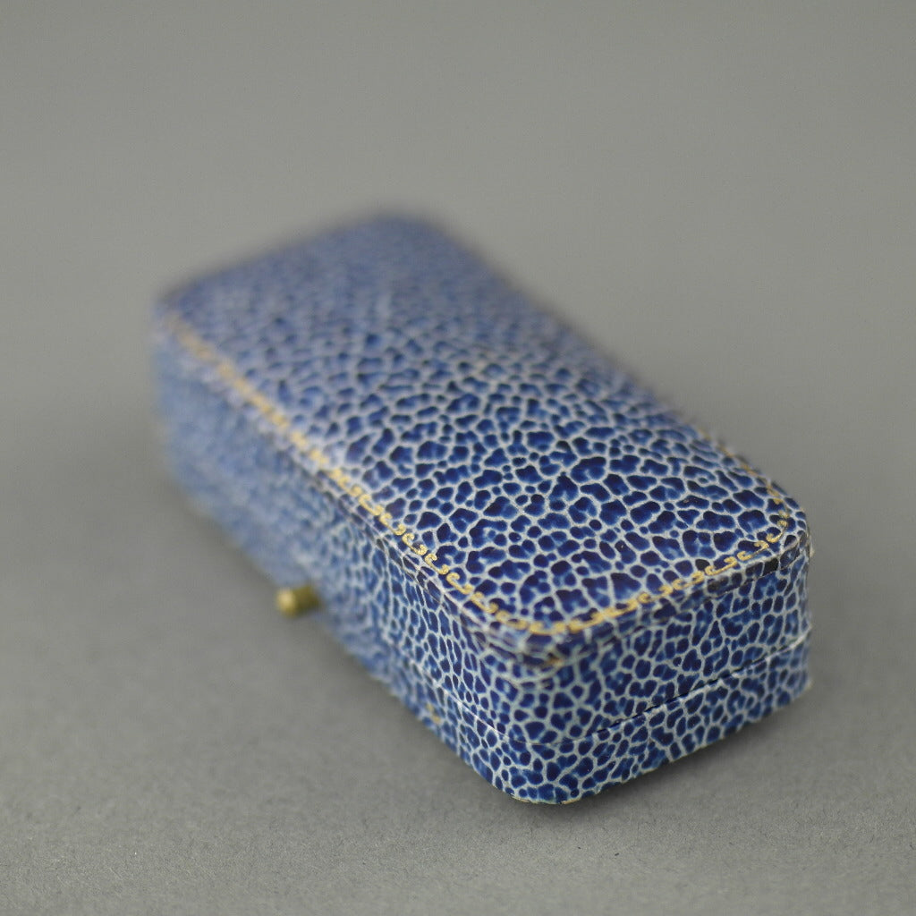 Caja azul antigua para tachuelas de vestir Imperio Británico Manchester WB Pidduck &amp; Son