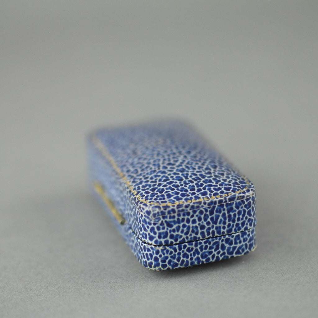 Caja azul antigua para tachuelas de vestir Imperio Británico Manchester WB Pidduck &amp; Son