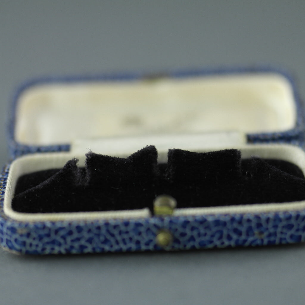 Antike blaue Box für Kleiderknöpfe British Empire Manchester WB Pidduck &amp; Son