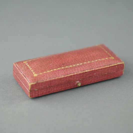 Antike rote Box für Manschettenknöpfe British Empire London Goldsmiths and Silversmiths Company Ltd