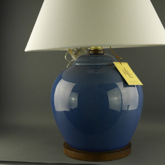Ralph Lauren Chinese Porcelain Monochrome Powder Blue Meredith Table Lamp