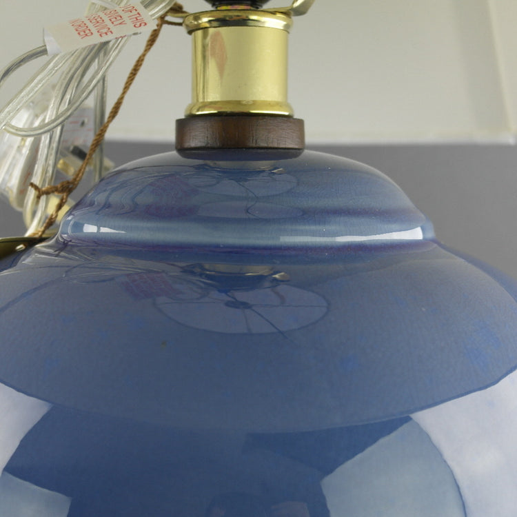Ralph Lauren Meredith Tischlampe aus chinesischem Porzellan, einfarbig, puderblau