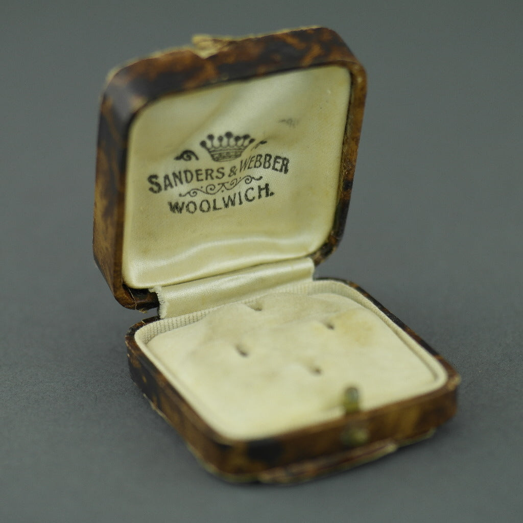 Caja antigua para tachuelas de vestir Imperio Británico Woolwich Sanders y Webber