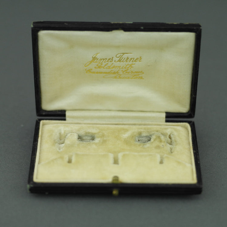 Antique box for set of cufflinks and studs James Turner Goldsmith Cavendish Circus Buxton