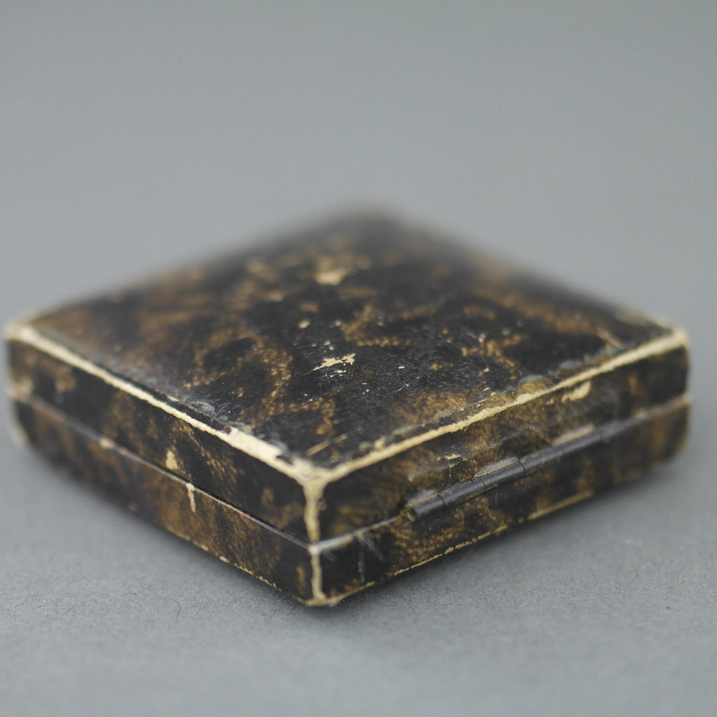 Antike Box für Brosche, Münze, Uhrenschmuck British Empire Birmingham WA Perry &amp; Co