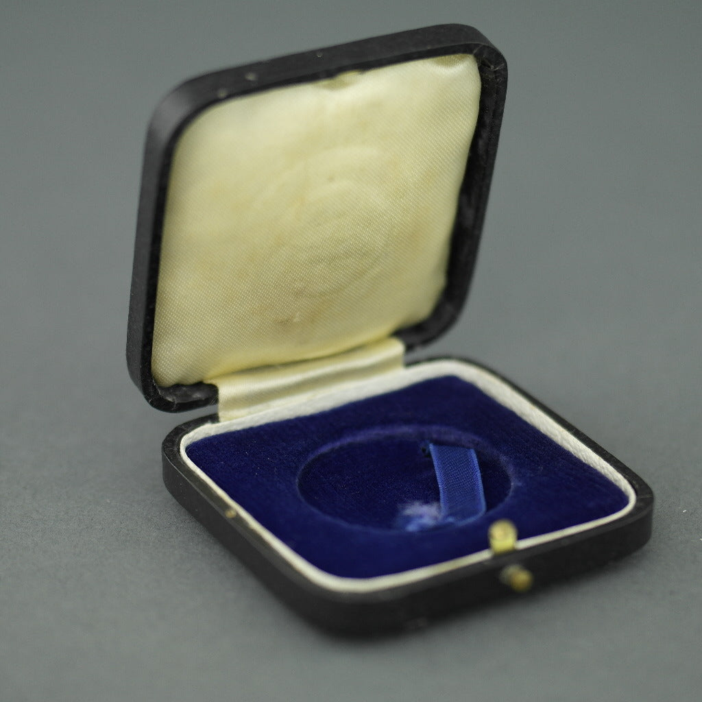 Antique black box for coin wide 32mm made in British Empire