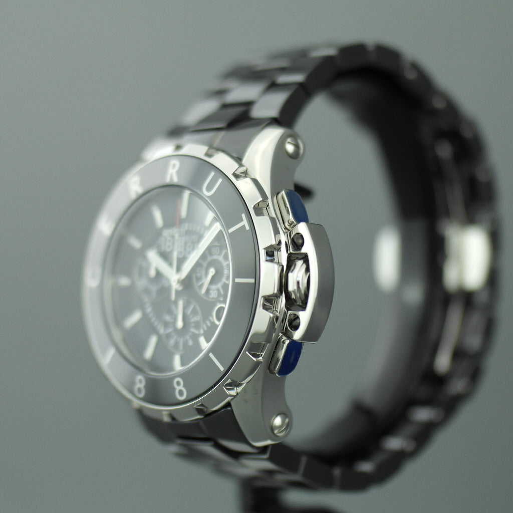 Cerruti 1881 Cronógrafo Reloj de pulsera de cerámica negro con brazalete