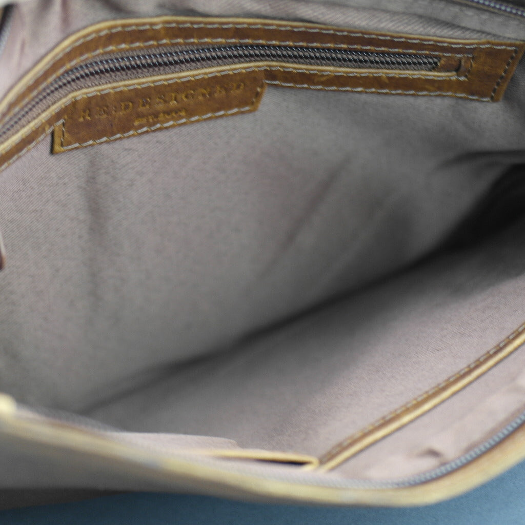 Bolso de hombro de cuero genuino Danish Design Re Diseñado EST 2003