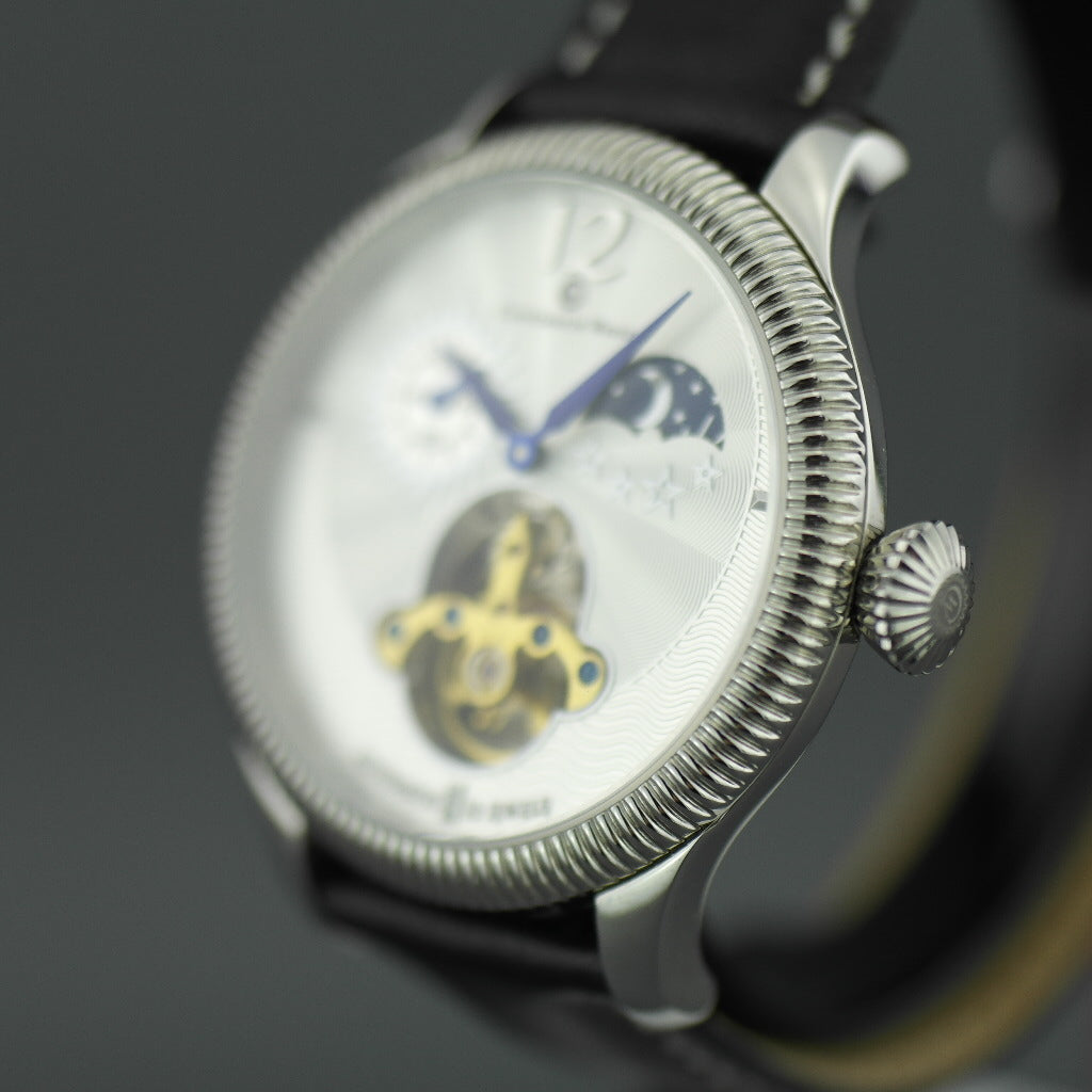 Constantin Weisz automatic open heart wrist watch 22 jewels date day night