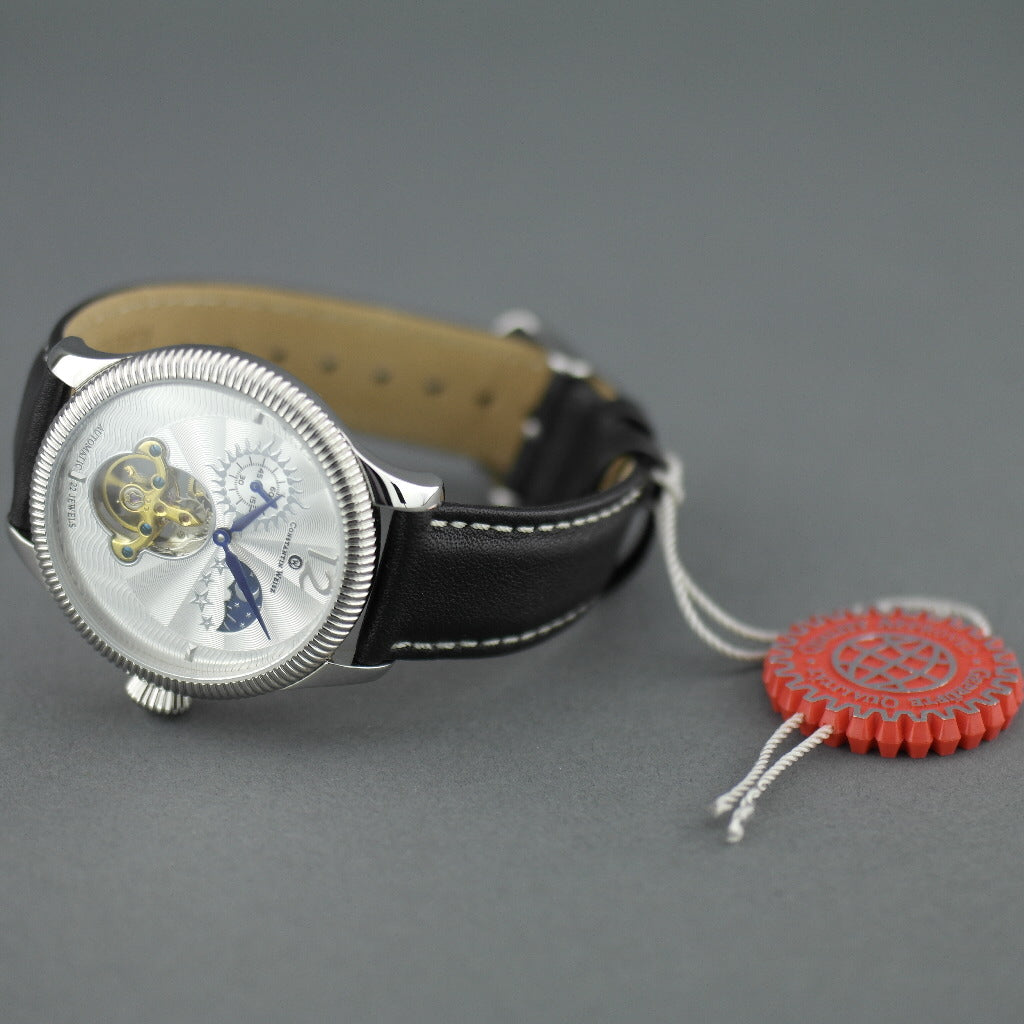 Constantin Weisz automatic open heart wrist watch 22 jewels date day night