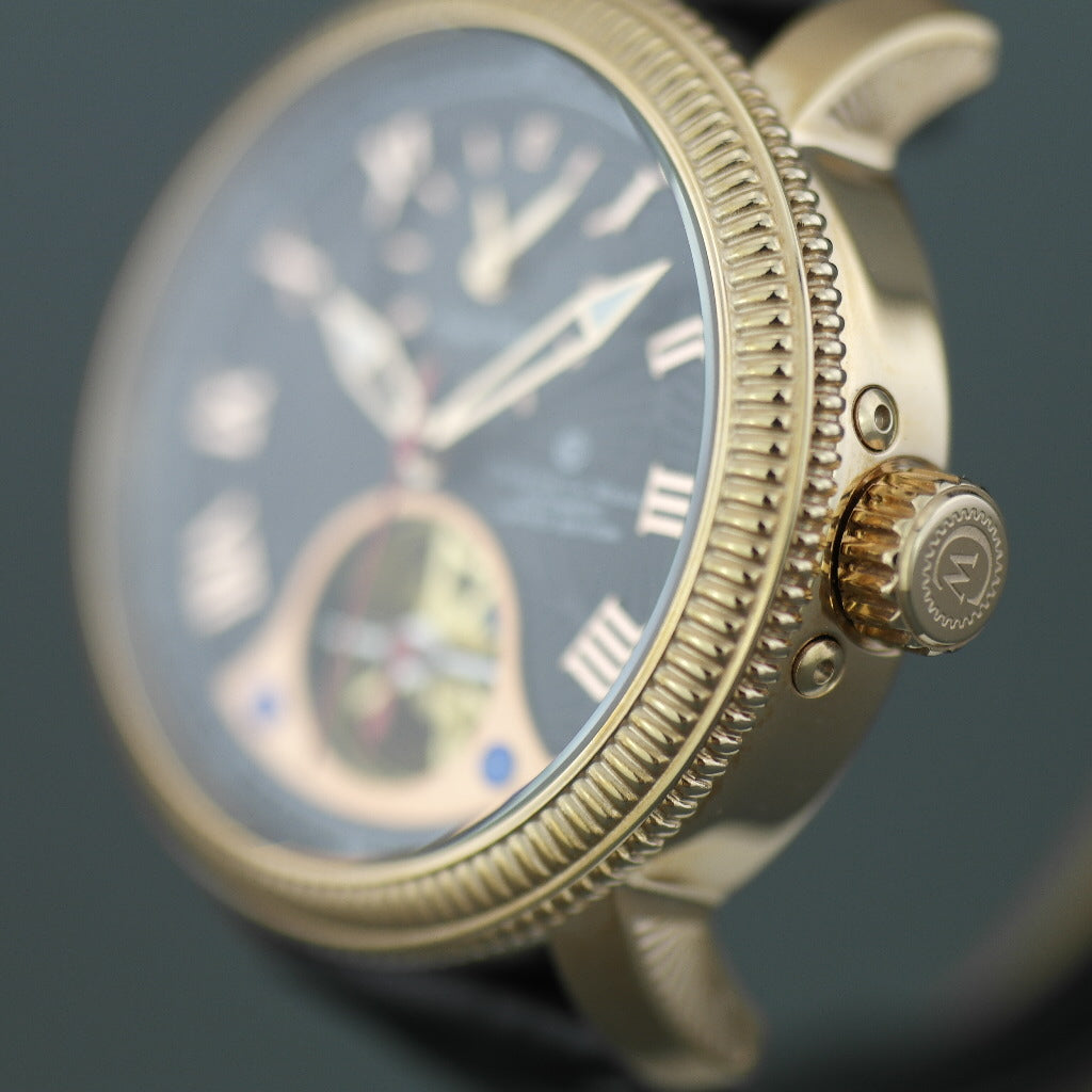 Limited Edition der automatischen, vergoldeten Dualzeit-Armbanduhr von Constantin Weisz Gent
