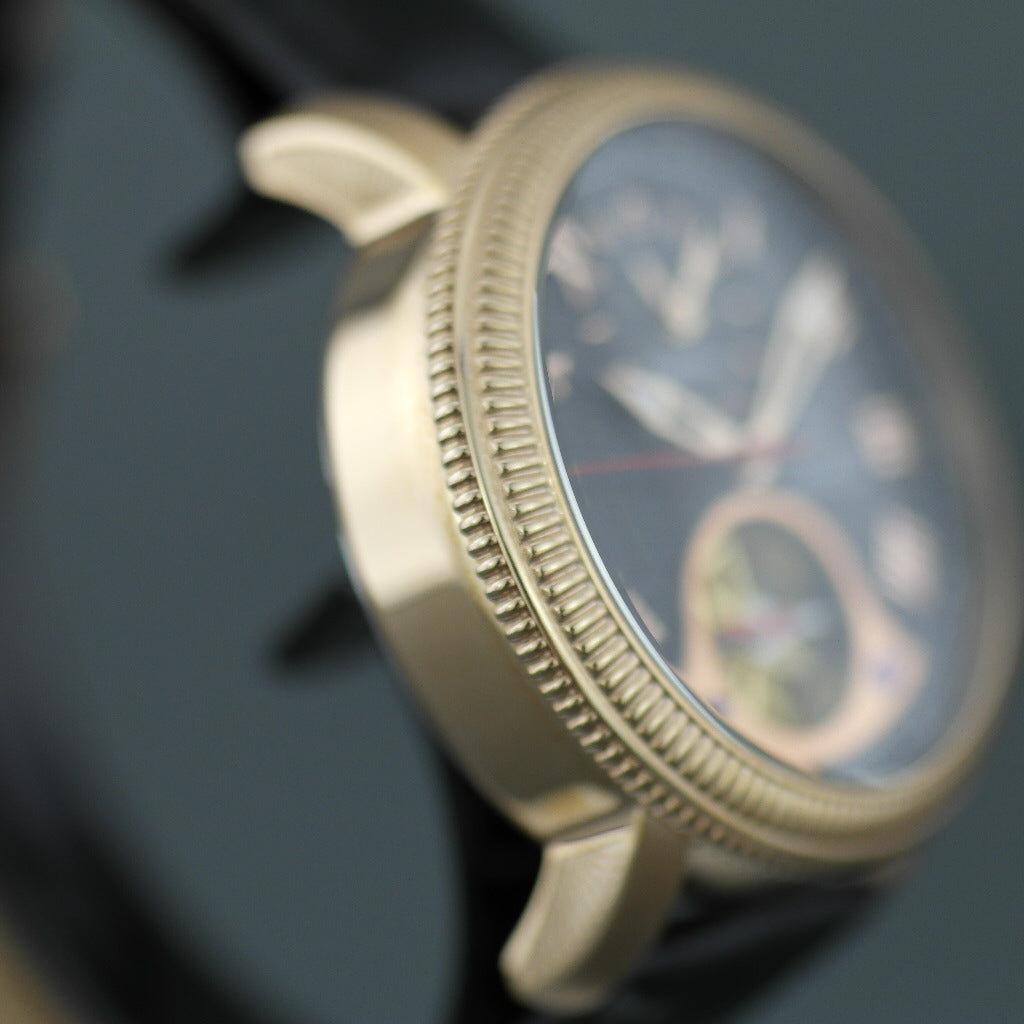 Limited Edition der automatischen, vergoldeten Dualzeit-Armbanduhr von Constantin Weisz Gent
