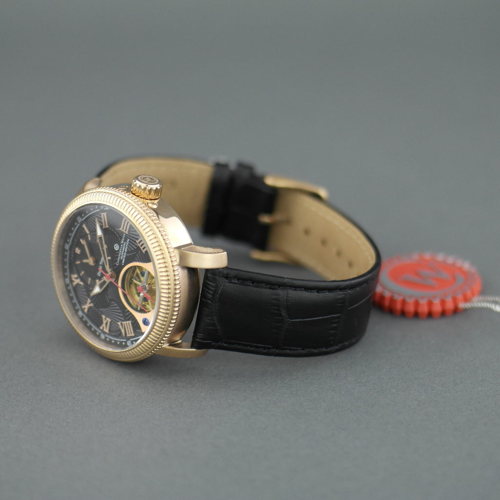 Limited Edition Constantin Weisz Gent's automatic gold plated dual time wrist watch
