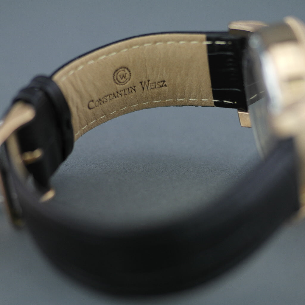 Limited Edition der automatischen, vergoldeten Dualzeit-Armbanduhr von Constantin Weisz Gent