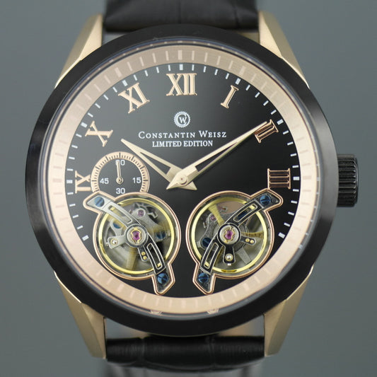Constantin Weisz Limited Edition Herren-Armbanduhr mit automatischer Doppelunruh 