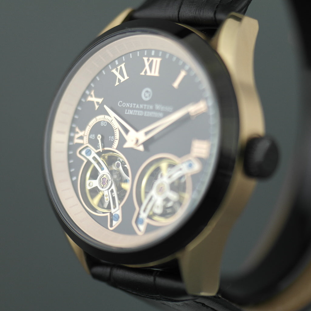 Constantin Weisz Limited Edition Herren-Armbanduhr mit automatischer Doppelunruh 