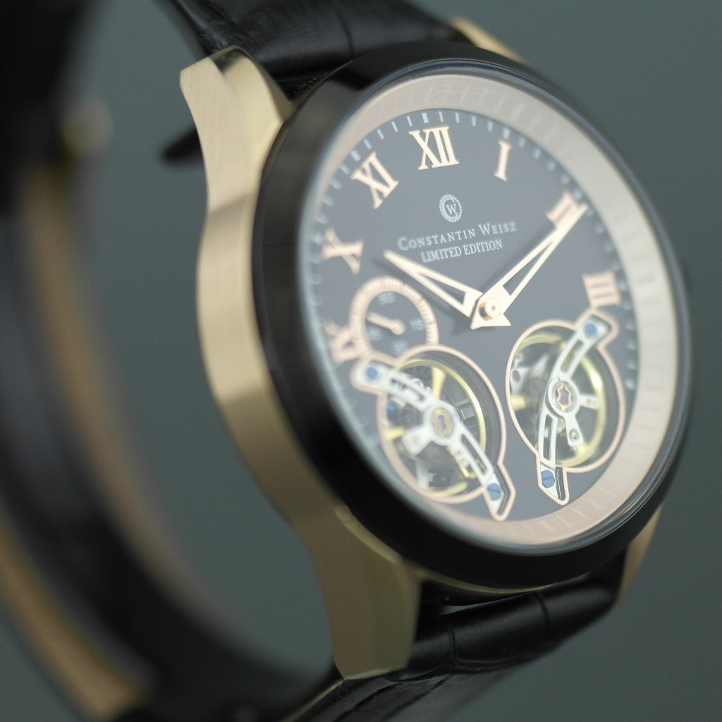 Constantin Weisz Limited Edition Herren-Armbanduhr mit automatischer Doppelunruh 