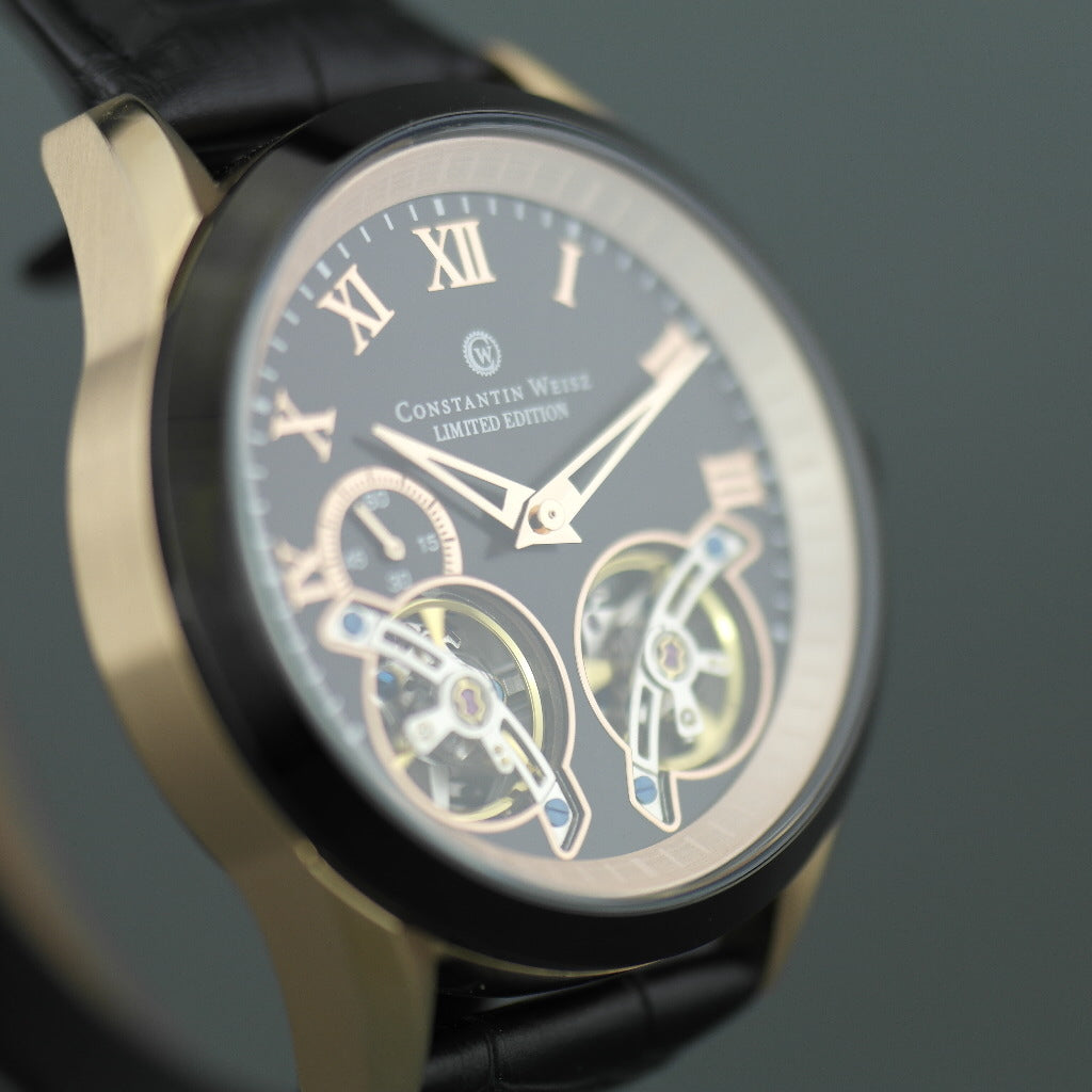 Constantin Weisz Limited Edition Herren-Armbanduhr mit automatischer Doppelunruh 
