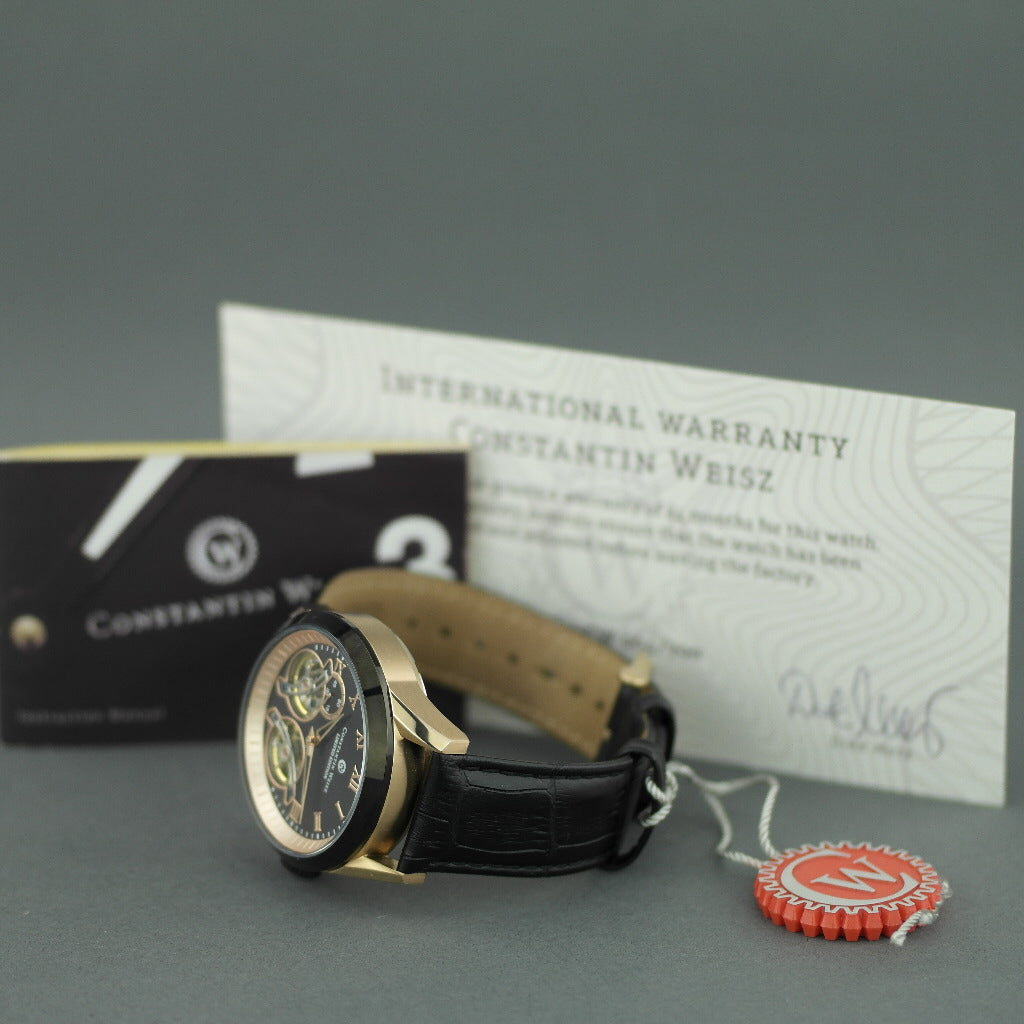 Constantin Weisz Limited Edition Herren-Armbanduhr mit automatischer Doppelunruh 
