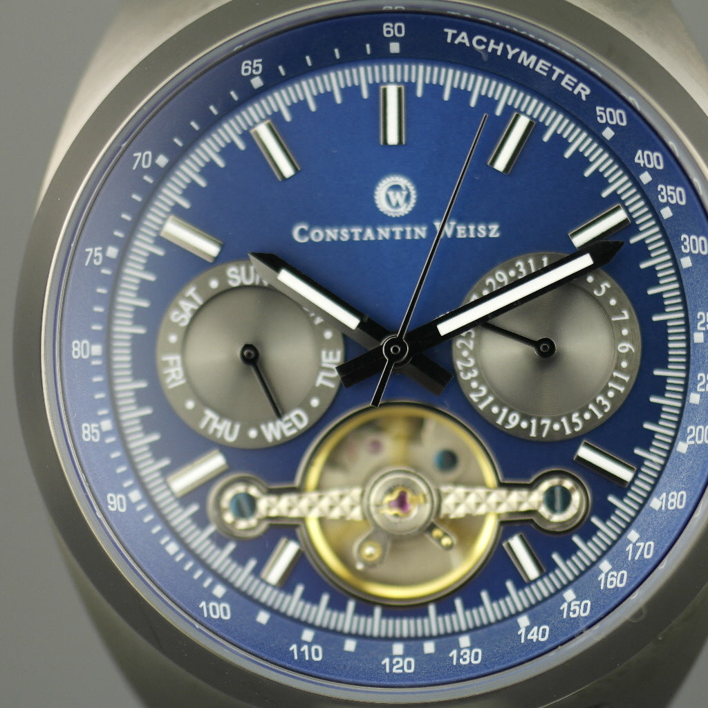 Constantin Weisz Gents Automatic Tachymeter Open heart wrist watch