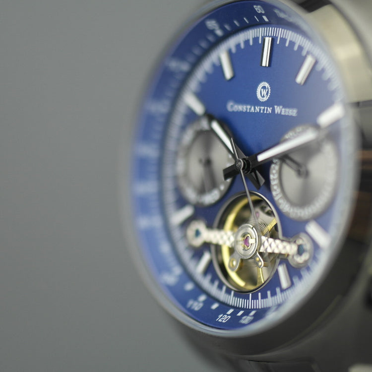 Constantin Weisz Gents Reloj de pulsera automático con taquímetro y corazón abierto