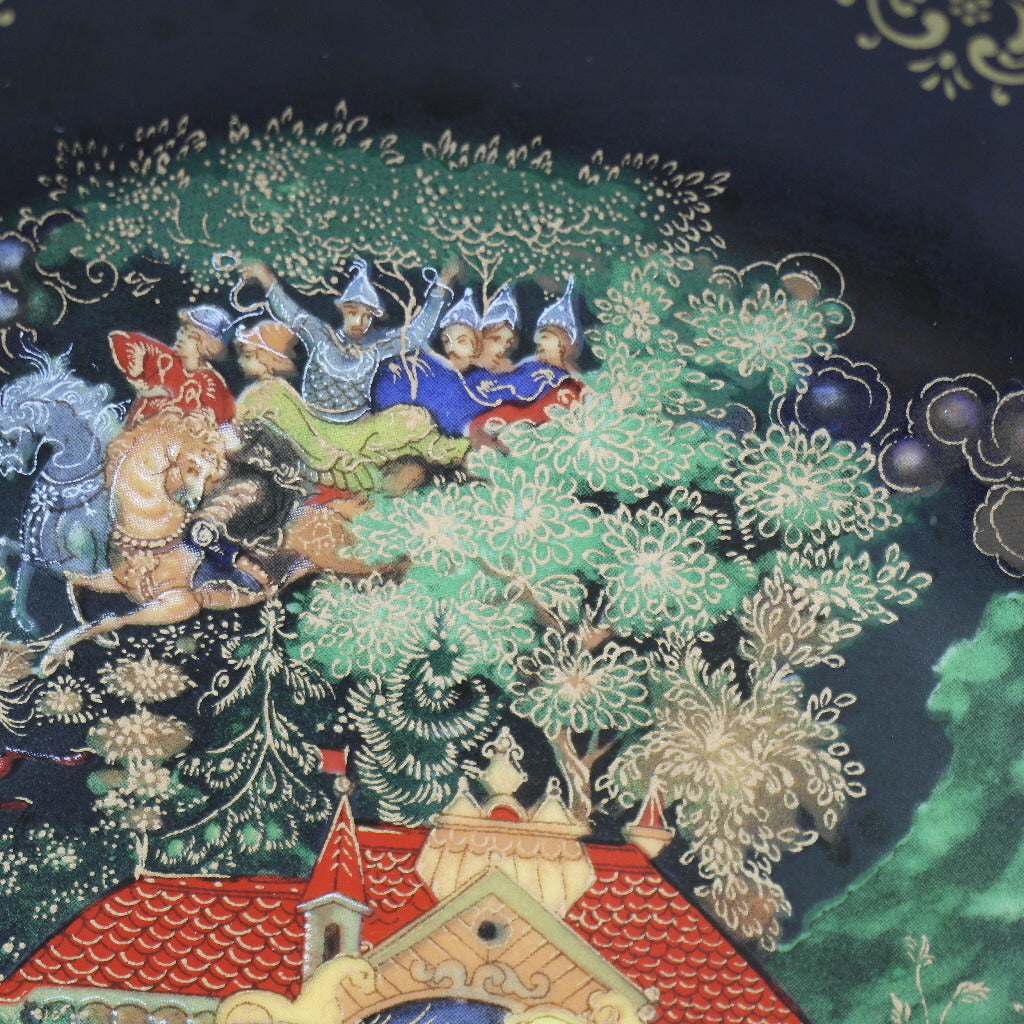 The Dead Princess and the Seven Knights Russian tales Plate Porcelain, Wall Decor
