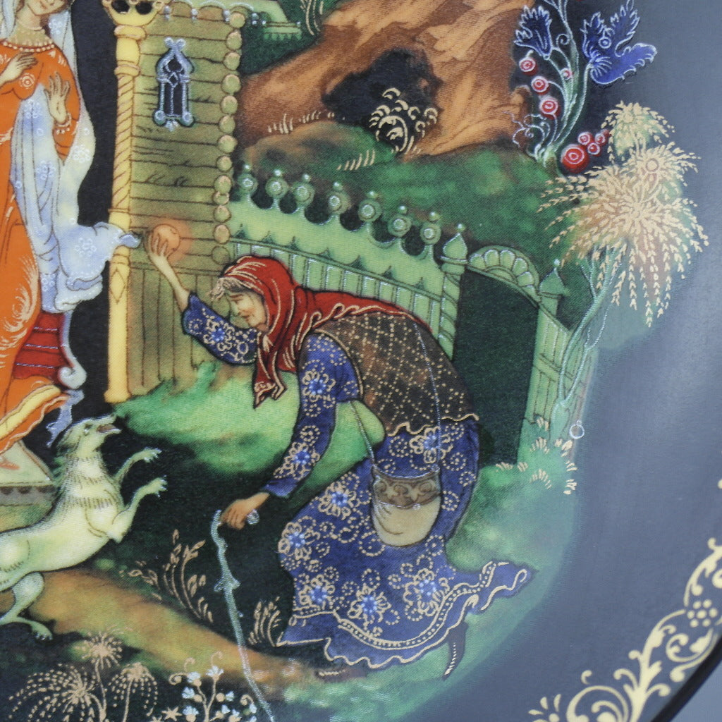 The Dead Princess and the Seven Knights Russian tales Plate Porcelain, Wall Decor