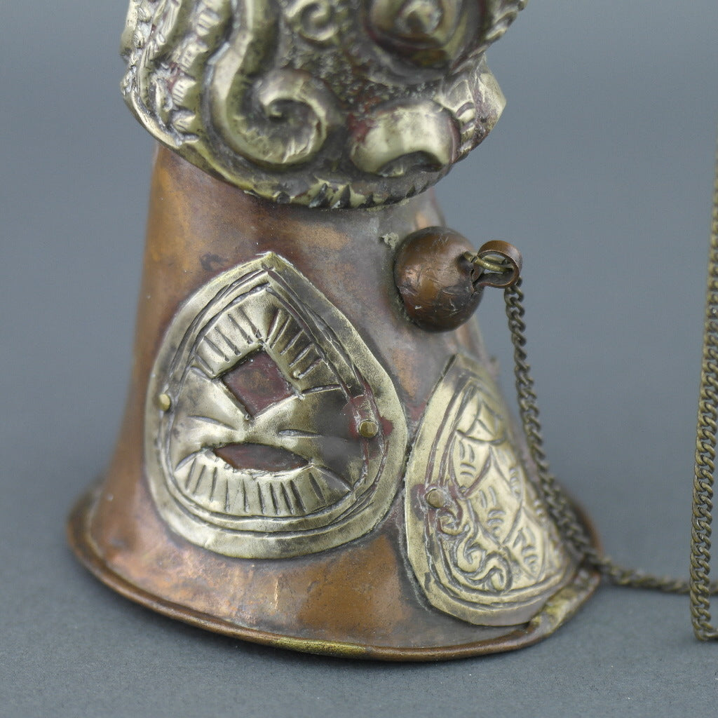 China ritual dragon horn ancient style wall decor