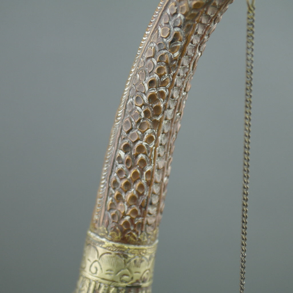 China ritual dragon horn ancient style wall decor