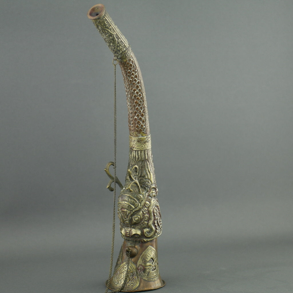 China ritual dragon horn ancient style wall decor