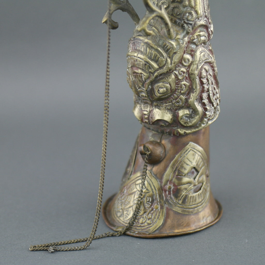 China ritual dragon horn ancient style wall decor