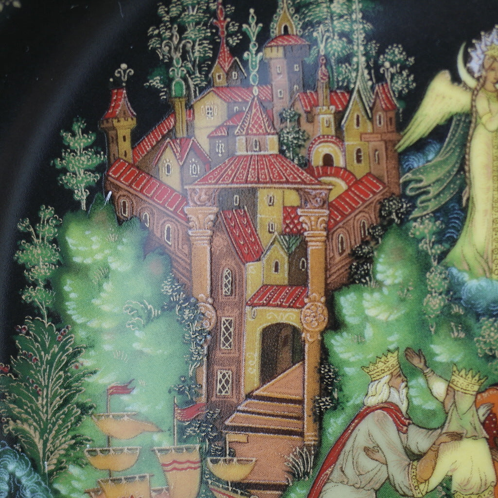 Tsar Saltan, Russian tales plate from Vinogradoff porcelain, Wall Decor