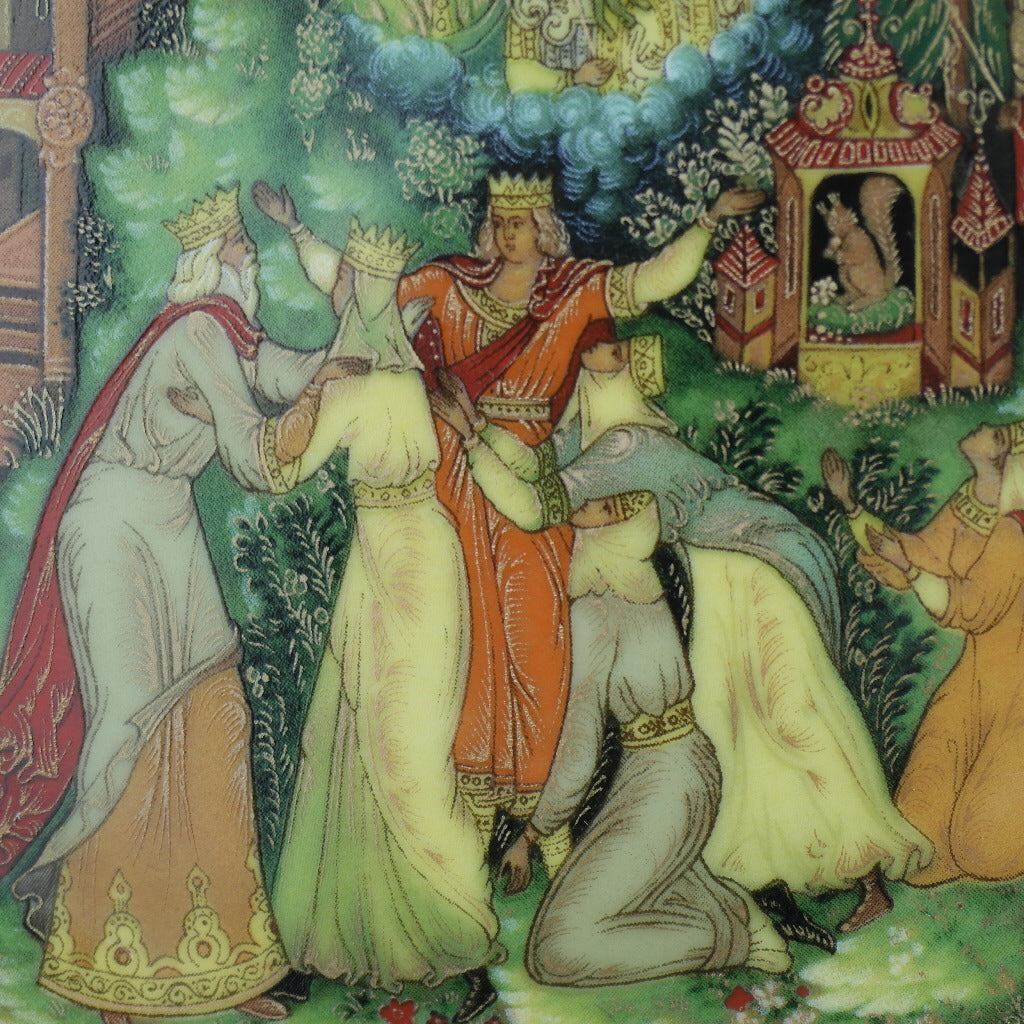 Tsar Saltan, Russian tales plate from Vinogradoff porcelain, Wall Decor