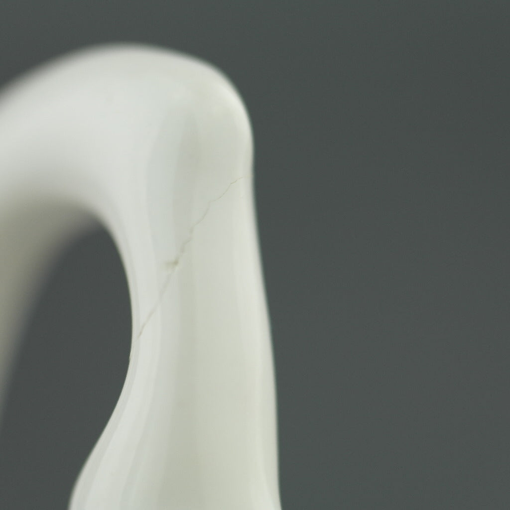 Vintage Greek 24ct Gold plated white pottery oil jug - Ancient world scene