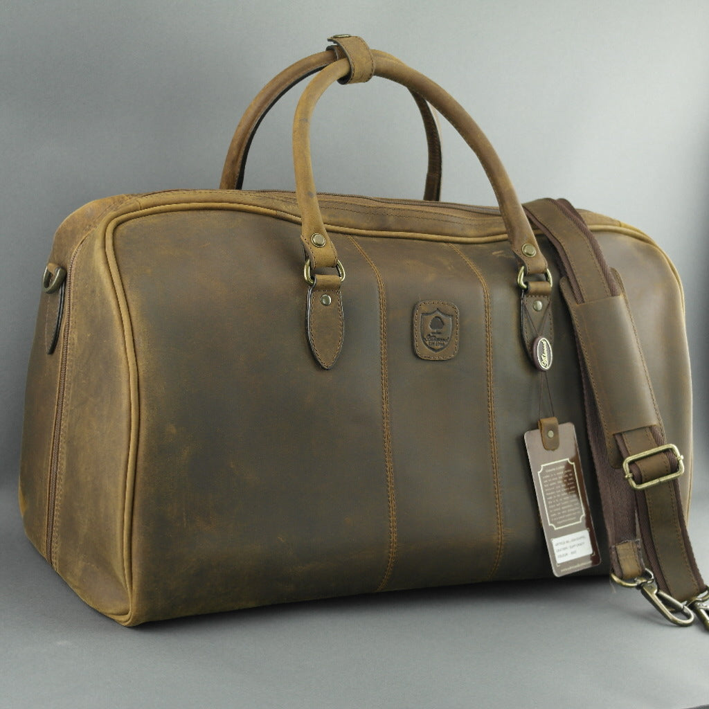 Ashwood Echtleder Holiday Business Sport Große Reisetasche Schlammfarbe
