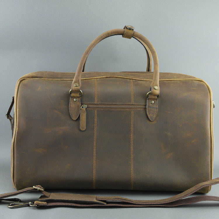 Ashwood Genuine Leather Holiday Business Sport Large Holdall Travel bag mud colour