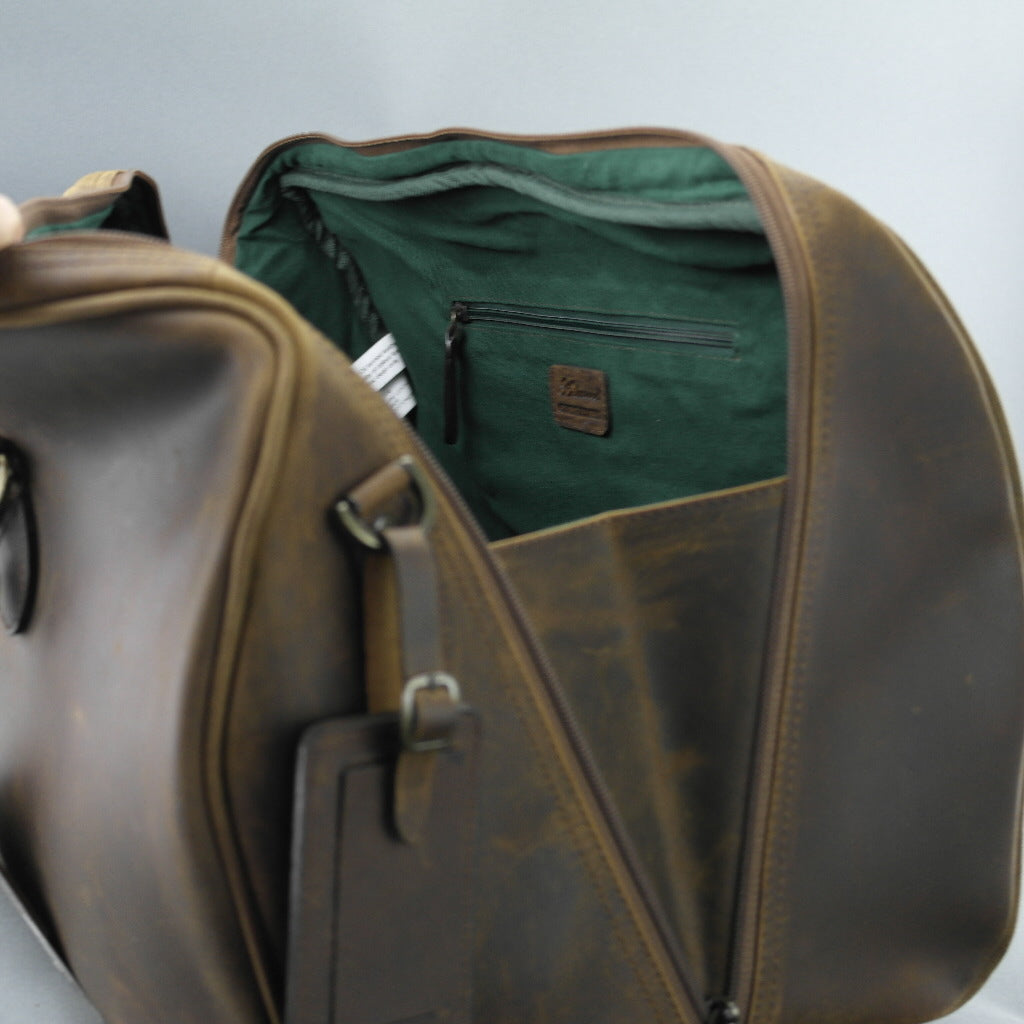 Ashwood Echtleder Holiday Business Sport Große Reisetasche Schlammfarbe