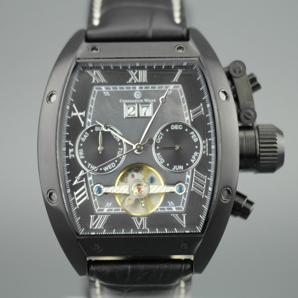 Constantin Weisz Automatische Armbanduhr mit offenem Herzen und Perlmutt-MOP-Zifferblatt