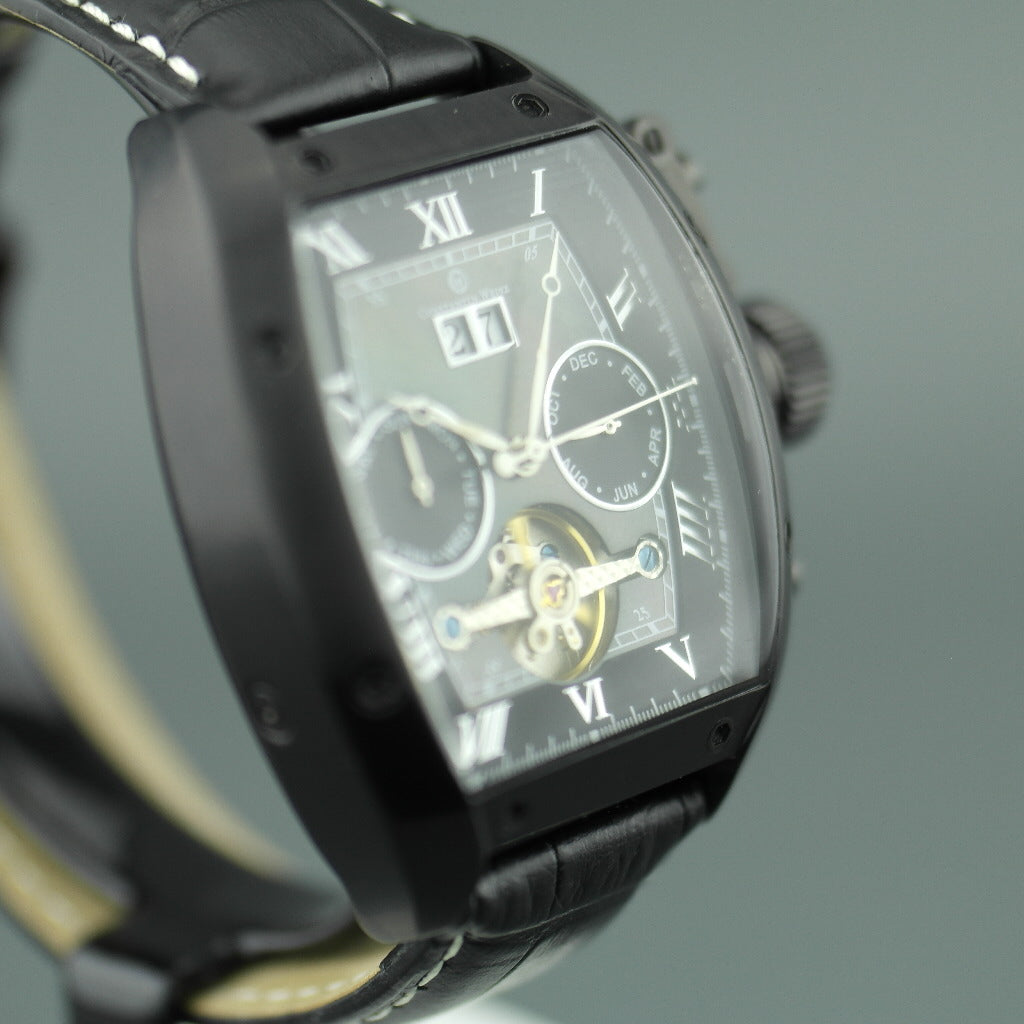 Constantin Weisz Automatische Armbanduhr mit offenem Herzen und Perlmutt-MOP-Zifferblatt
