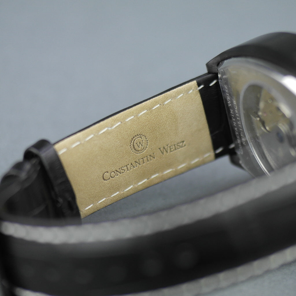 Constantin Weisz Automatische Armbanduhr mit offenem Herzen und Perlmutt-MOP-Zifferblatt