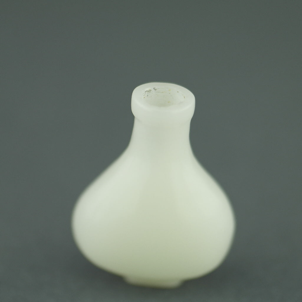 Botella de rapé de Jade blanca coleccionable