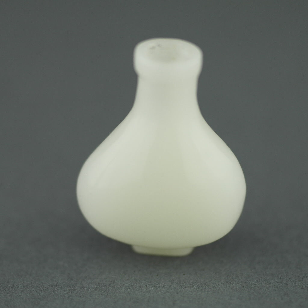 Botella de rapé de Jade blanca coleccionable