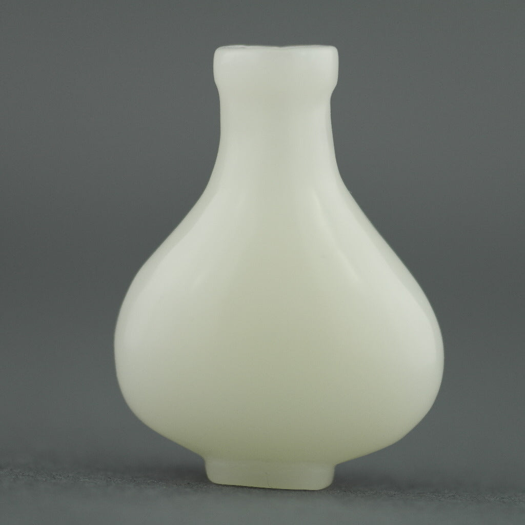 Botella de rapé de Jade blanca coleccionable