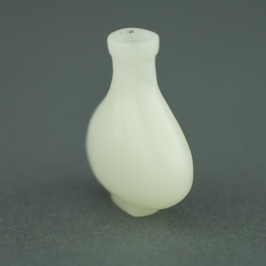Botella de rapé de Jade blanca coleccionable