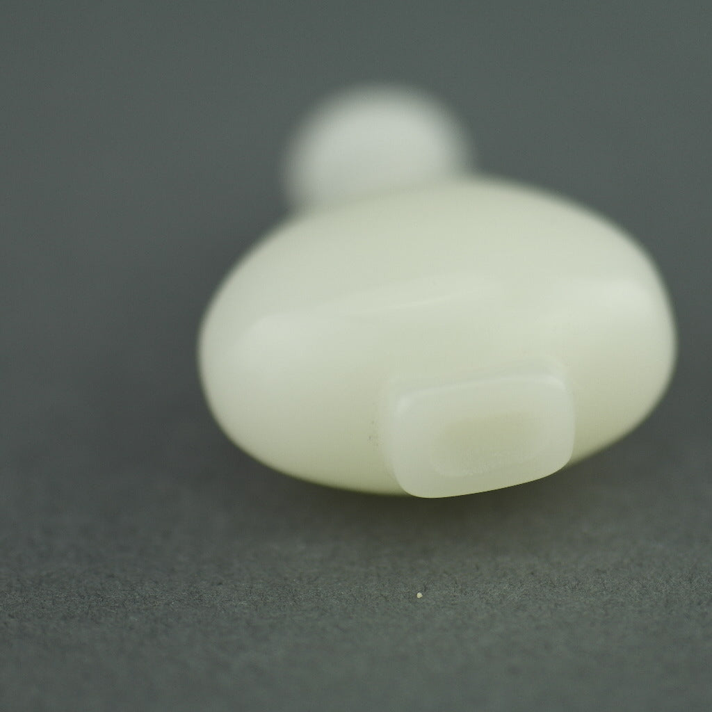 Botella de rapé de Jade blanca coleccionable