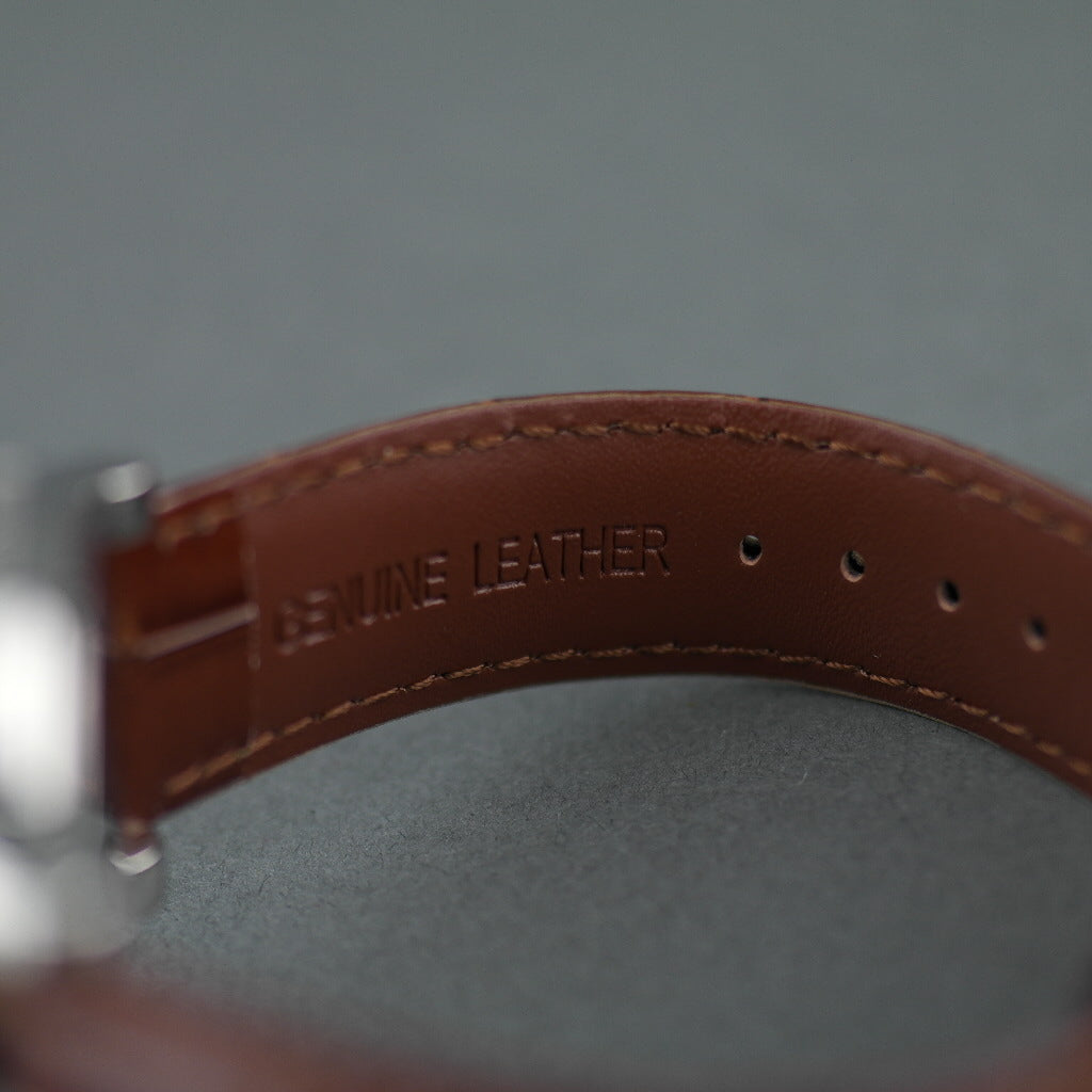 Thomas Earnshaw Longcase 43 Reloj de pulsera de cuarzo fabricado en Suiza con correa de cuero marrón 