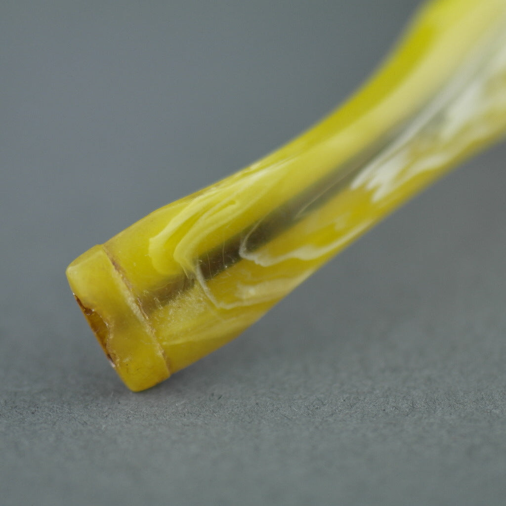 Antique Meerschaum pipe with carved Baltic Amber mouthpiece