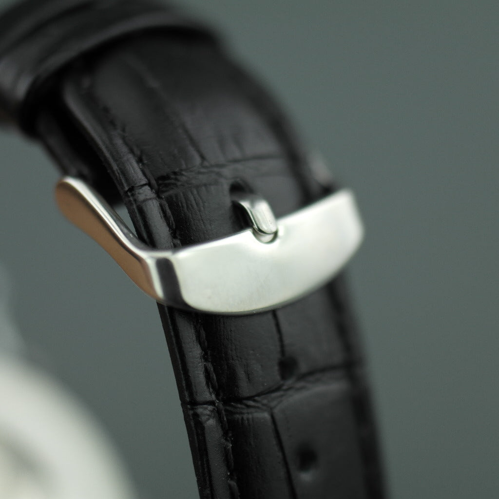 Jean Bellecour Automatic Skeleton Edition Armbanduhr mit schwarzem Lederarmband